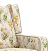 Irene One Seater Rocker Swivel Recliner in Mustard Floral Velvet Colour