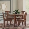 Samuel Solid Wood 4 Seater Dining set in Urban Teak Finish