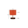 Harari Orange Jute Table Lamp with brown wood base