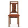 Fidora 4 Seater Dining Table With Set Of 4 Martha Dining Chairs (Colour- Burnt Orange, Finish- Teak)
