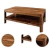 Grewa Solid Sheesham Wood Coffee Table In Provincial Teak Finish