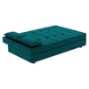 Merson 3 Seater Fold Out Sofa cum Bed  in Teal Blue Colour