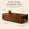 Norwood Sheesham Wood Layered Arch Coffee Table in Walnut Finish