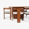 Attica Solid Wood Dining Table with Four Chairs and Bench in White Colour