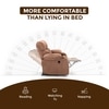 Helios Fabric One Seater Motorised Recliner with Cup Holder in Brown Colour