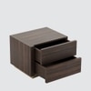 Tgere Series polished Bedside Table with Gold Base