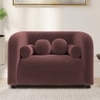 Homro Velvet 1 Seater Sofa in Pink Colour