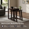 Silvino Solid Wood Side Table in Mahogany Finish