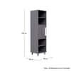 Hexa Engineered Wood Bookshelf Multipurpose Storage Rack in Slate Grey Colour