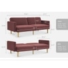 Versatile 3 Seater Fold Out Sofa cum Bed  in Pink Colour