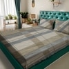 Multicolor Abstract 180 TC Fitted 1 King  Bedsheet with 2 Pillow Covers