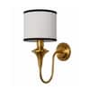 Devansh Metal Electric Wall Light in Antique Gold Colour with Beige Shade Count of 2 Lights