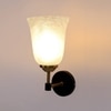 Devansh Metal Electric Wall Light in black Colour with White Shade Count of 1 Light