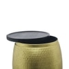 Metalsmith Metal Side Table in Gold Finish