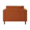 Bruch Boucle Fabric Arm Chair in Orange Colour