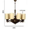Devansh Gold Antique Wall Mounted Lamp With Black  Cotton Shade
