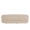 Luxelounge Wood 2-Seater + Ottoman With Upholstery Non Storage Sofa In White Colour