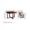 Kingston Sheesham Wood Accent 4 Seater Dining Table Set