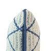Arabella Blue  And Natural Cotton Knitted Cushion Cover 30X50 Cm