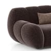 Cannoli 3 seater Fabric Sofa with Marble top Table in Plum Haze
