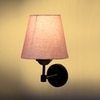 Devansh Metal Electric Wall Light in Black Colour with Grey Shade Count of 1 Light