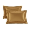 Stoa Paris Satin Pillow Covers,  Premium Plain Pillow Cover Set of 2, 68L x 45W cms - Eternal Glow