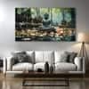 The Castle Decor Lord Buddha Meditation Wall Painting Wooden Framed 27x48 Inch (Style 26)