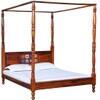 Rangrez Sheesham Wood Queen Size Non Storage Poster Bed in Honey Oak Finish