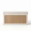 Canora Solid Mango Wood Storage Trunk Cream White