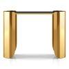 Belle Black Mirror and Metal Console Table in Gold finish
