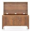 Rhodes Solid Wood Bench In Amber Walnut Finish