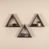Henry Iii Triangular Set Of 3 Wooden Wall Shelves