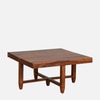 Sheesham Wood Coffee Table Set In Scratch Resistant Honey Oak Finish With Cushioned Stools