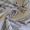 Cian Black & White Floral 330 TC Cotton Flat Super King Size Bedsheet with 2 Pillow Covers – Threads
