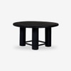 Elysianis Leewell Solid Wood 6 Seater Dining Table in Black Finish
