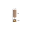 London Beige jute & solid wood table lamp