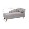 Korslund Velvet Chaise Launger in Grey Colour