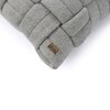 Basket Knit Light Grey Melange Pillow Cover 12X20 Inches