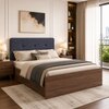Japa Engineered Wood Queen  Size Bed With Box Storage (Walnut Finish)