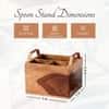 Inseparables Teak Wood Cutlery Holder Copper