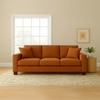 Lawson 3 Seater Sofa In Leatherette Brown Color