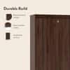Webster 24 Pair Shoe Rack in Walnut Finish