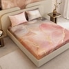Stoa Paris 300TC UltrSatin King Bedsheet Set Satin King Blush, Grey Peach