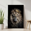 The Castle Decor Crowned Lion King Wall Art Framed Painting 20x30 Inch