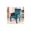 Arista Sheesham Wood Accent  Chair in Turquoise colour
