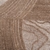 Handmade Wool Area Rug Modern Geometric Beige 5 x 7 Feet Carpet