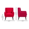 Azriah Boucle Fabric Accent Chair in Red