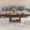 Osnale Engineered Wood Rectangular Shape Coffee Center Sofa Tea/Teapoy Console Table For Sofa Set Living Room Home Hall (Brown Maple)