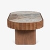 Doric Solid Wood Coffee Table in Brown Colour