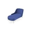 Henz Velvet Chaise Lounger in Navy Blue Colour